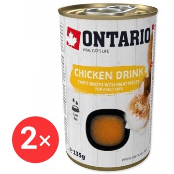 

Ontario Drink Vývar pro kočky kuřecí 2 × 135 g