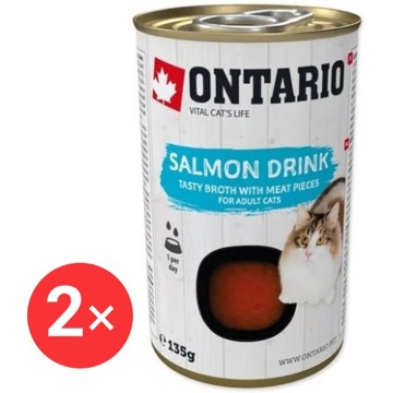 

Ontario Drink Vývar pro kočky lososový 2 × 135 g