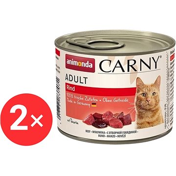 

Animonda konzerva pro kočky Carny Adult hovězí 2 × 200 g