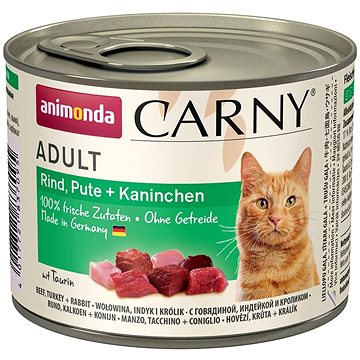 

Animonda konzerva pro kočky Carny Adult hovězí, krůta, králík 200 g