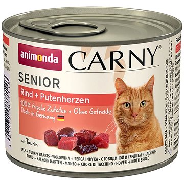 

Animonda konzerva pro kočky Carny Senior hovězí, krůtí srdce 200 g