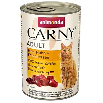 

Animonda konzerva pro kočky Carny Adult hovězí, kuře, kachní srdce 400 g