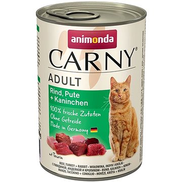 

Animonda konzerva pro kočky Carny Adult hovězí, krůta, králík 400 g