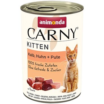 

Animonda konzerva pro kočky Carny Kitten telecí + kuřecí + krůta 400 g