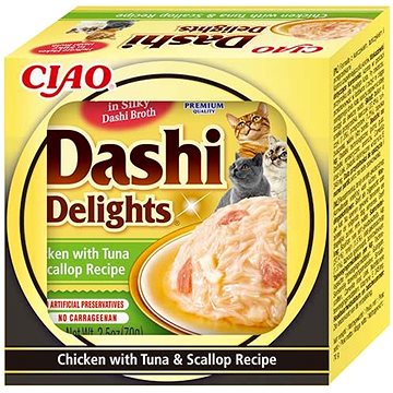 

Ciao Dashi Delights kuře s tuňákem a hřebenatkou 70 g