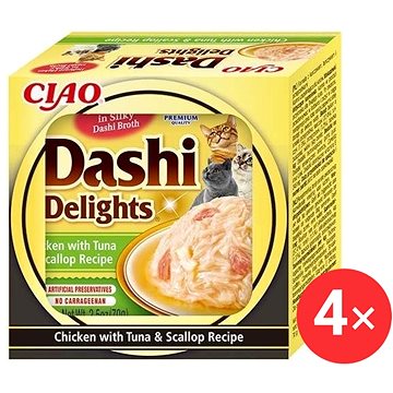 

Ciao Dashi Delights kuře s tuňákem a hřebenatkou 4 × 70 g