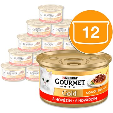 

Gourmet Gold hovězí v omáčce 12 × 85 g
