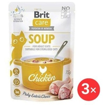 

Brit Care Cat Polévka s kuřecím 3 × 75 g