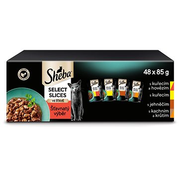 

Sheba kapsičky smíšený výběr ve šťávě pro dospělé kočky 48 × 85 g