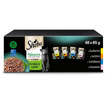 

Sheba Nature's Collection kapsičky smíšený výběr ve šťávě pro dospělé kočky 48 × 85 g