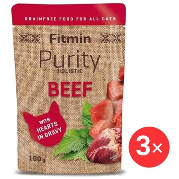 

Fitmin Purity Kapsička pro kočky hovězí se srdcem 3 × 100 g