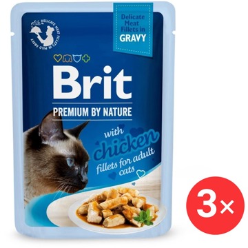 

Brit Premium by Nature Cat Delicate Fillets in Gravy with Chicken 3 × 85 g