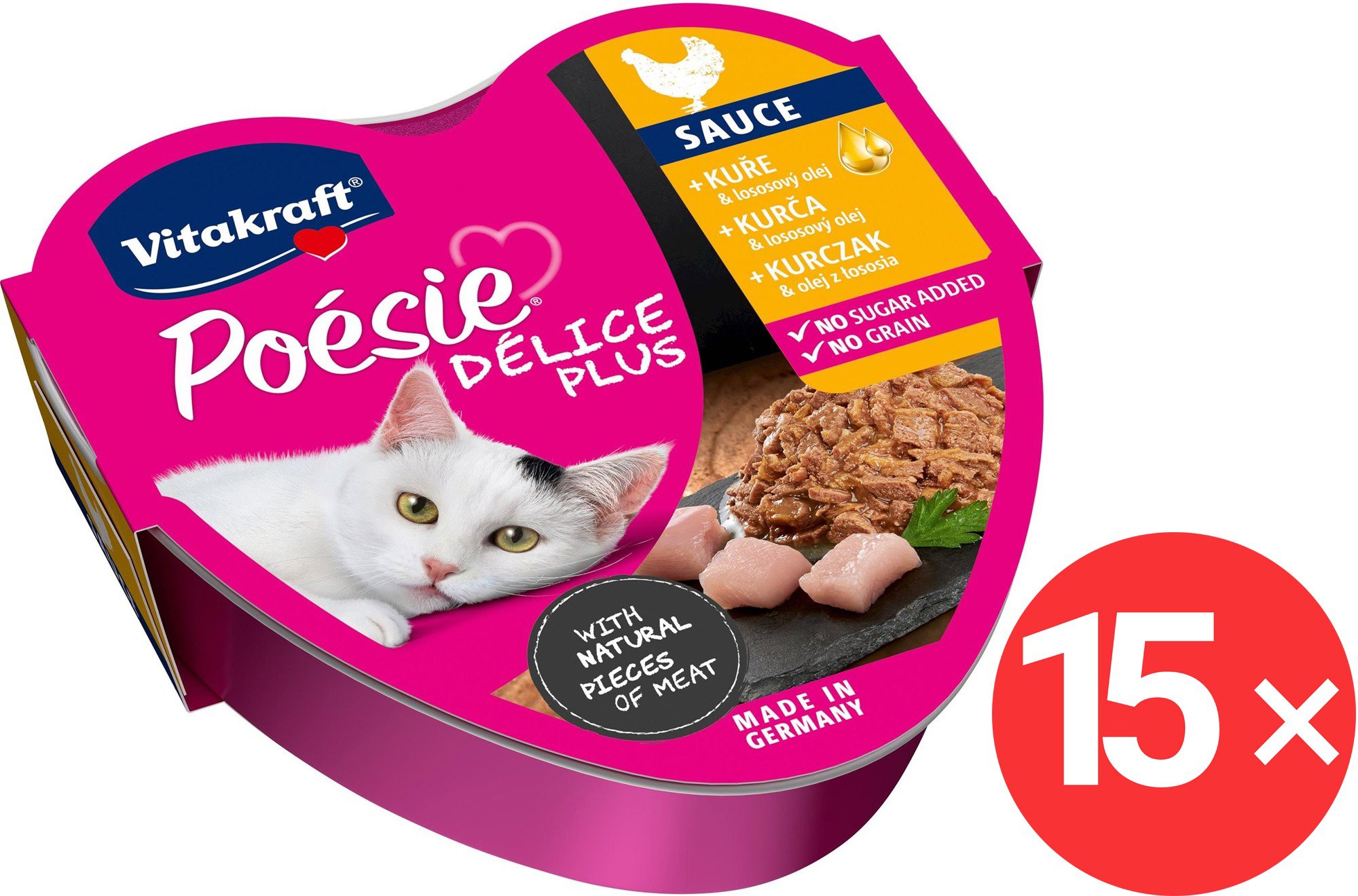 

Vitakraft Poésie Délice Plus kuřecí 15 × 85 g