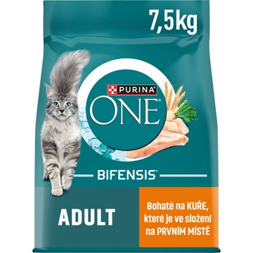 

Purina One Bifensis Adult s kuřetem a celozrnnými obilovinami 7,5 kg