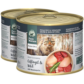

Pure Nature Cat Senior Drůbeží a Zvěřina s rozmarýnem 2 × 200 g