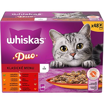 

Whiskas 1+ Duo masové variace krmivo pro dospělé kočky v želé 48 × 85 g