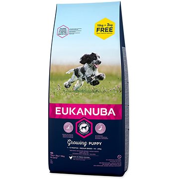 

Eukanuba Puppy Medium 15+3kg ZDARMA