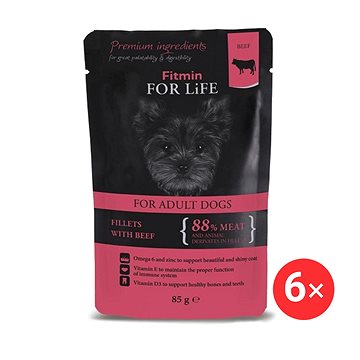 

Fitmin For Life Hovězí kapsička pro psy 6 × 85 g