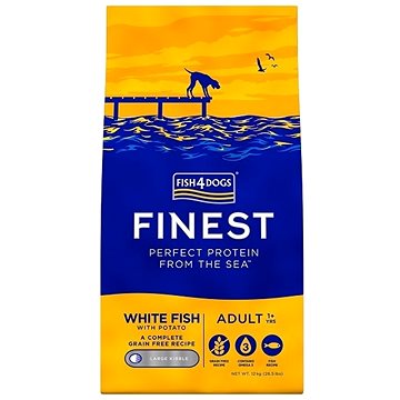 

FISH4DOGS Granule malé pro dospělé psy Finest losos s bramborami 12 kg, 1+