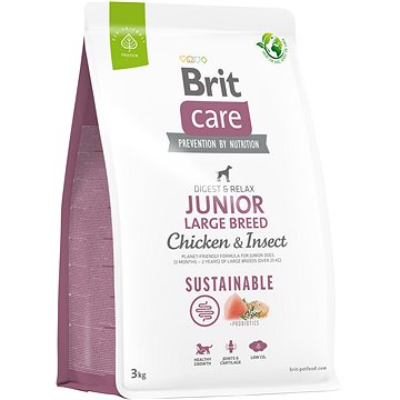 

Brit Care Dog Sustainable s kuřecím a hmyzem Junior Large Breed 3 kg
