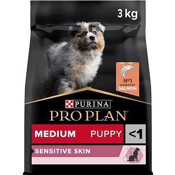 

Pro Plan Medium Puppy Sensitive skin pro štěňata středních plemen s lososem 3 kg