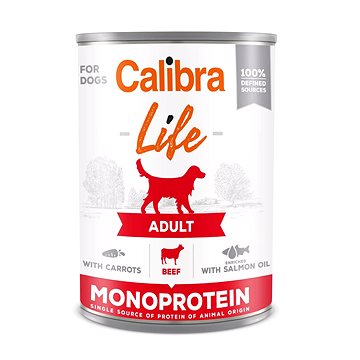 

Calibra Dog Life konzerva pro dospělé psy s hovězím a mrkví 400 g