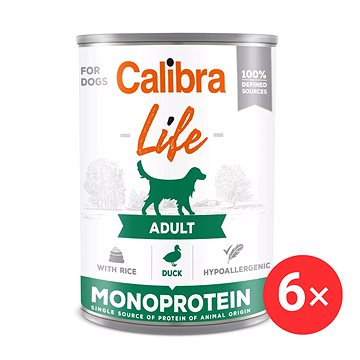

Calibra Dog Life konzerva pro dospělé psy s kachním a rýží 6 × 400 g