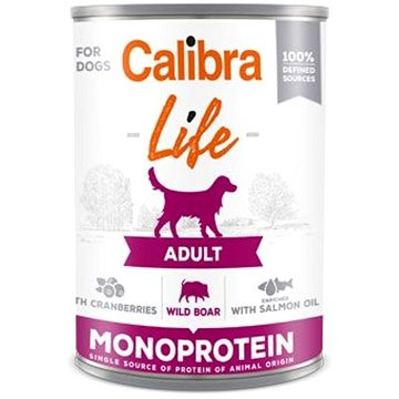 

Calibra Dog Life konzerva pro dospělé psy s kančím a brusinkami 400 g