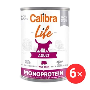

Calibra Dog Life konzerva pro dospělé psy s kančím a brusinkami 6 × 400 g