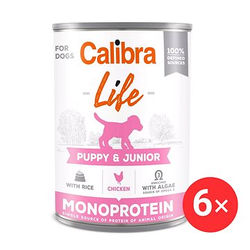 

Calibra Dog Life konzerva pro štěňata a juniory s kuřecím a rýží 6 × 400 g