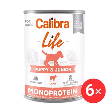 

Calibra Dog Life konzerva pro štěňata a juniory s jehněčím a rýží 6 × 400 g