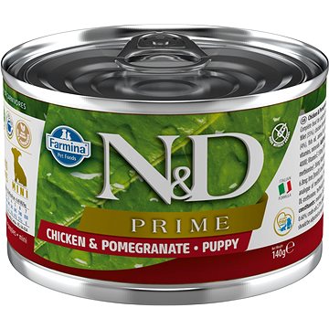 

N&D Prime Dog Puppy Chicken & Pomegranate Mini 140 g