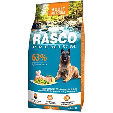 

Rasco Granule Premium Adult Medium kuře s rýží 15 kg
