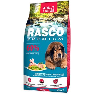 

Rasco Granule Premium Adult Large kuře s rýží 15 kg