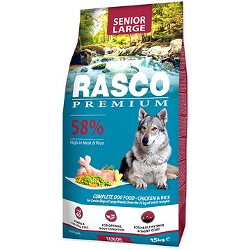 

Rasco Granule Premium Senior Large kuře s rýží 15 kg