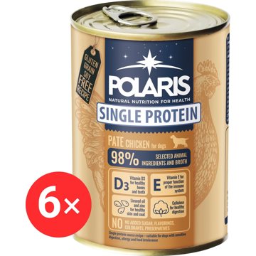 

Polaris Single Protein Paté konzerva pro psy kuřecí 6 × 400 g