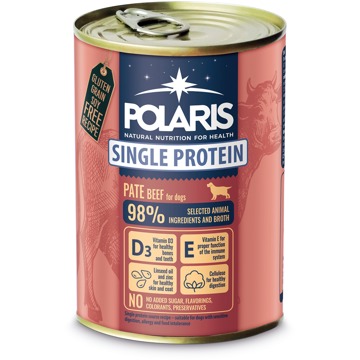 

Polaris Single Protein Paté konzerva pro psy hovězí 400 g