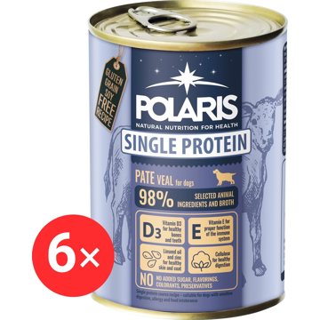 

Polaris Single Protein Paté konzerva pro psy telecí 6 × 400 g