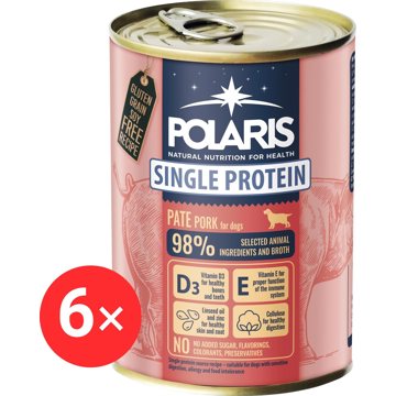 

Polaris Single Protein Paté konzerva pro psy vepřová 6 × 400 g