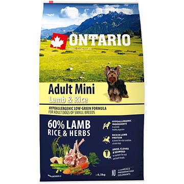 

Ontario Adult Mini Lamb & Rice 6,5 kg