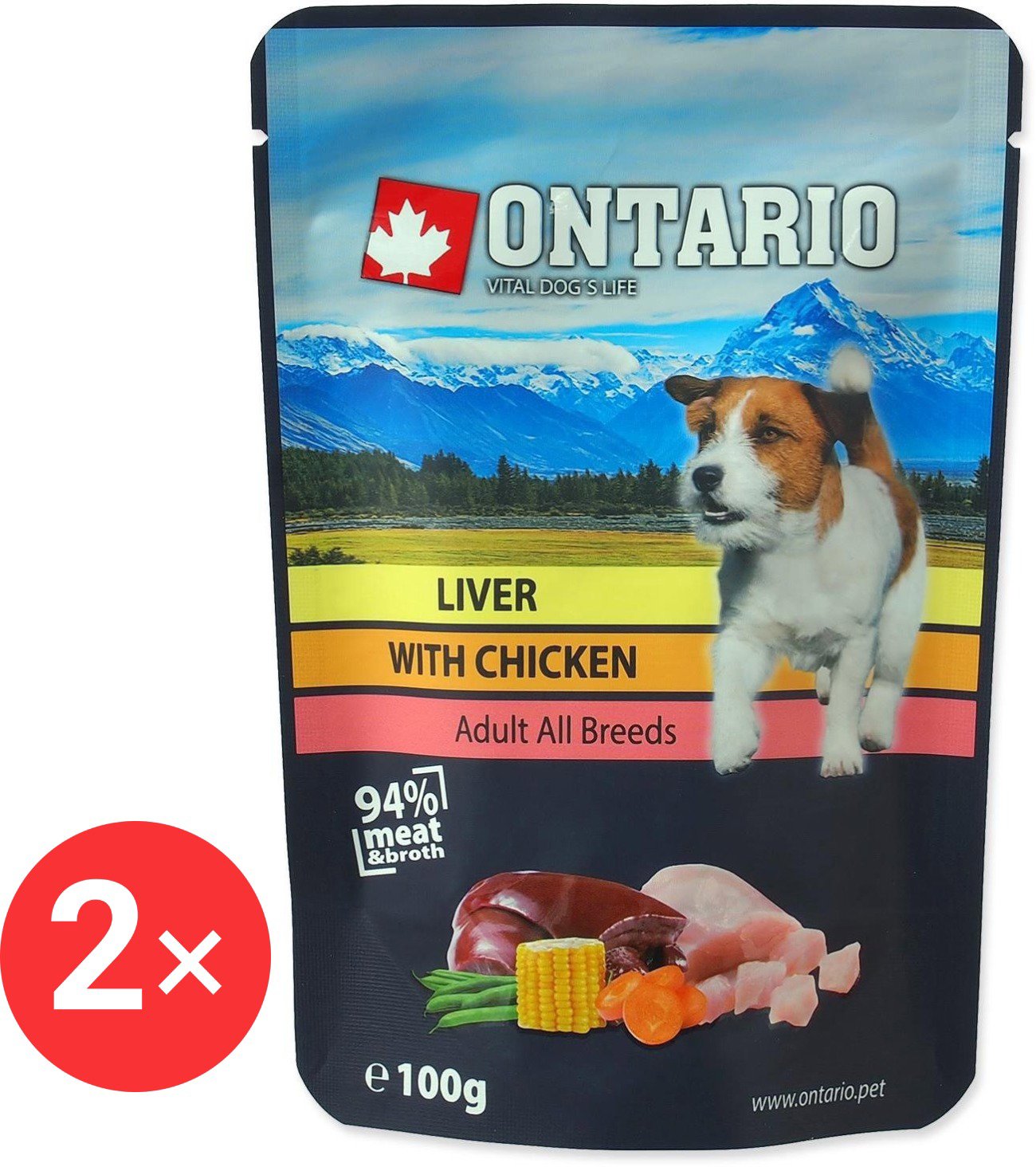 

Ontario Kapsička játra s kuřecím ve vývaru 2 × 100 g