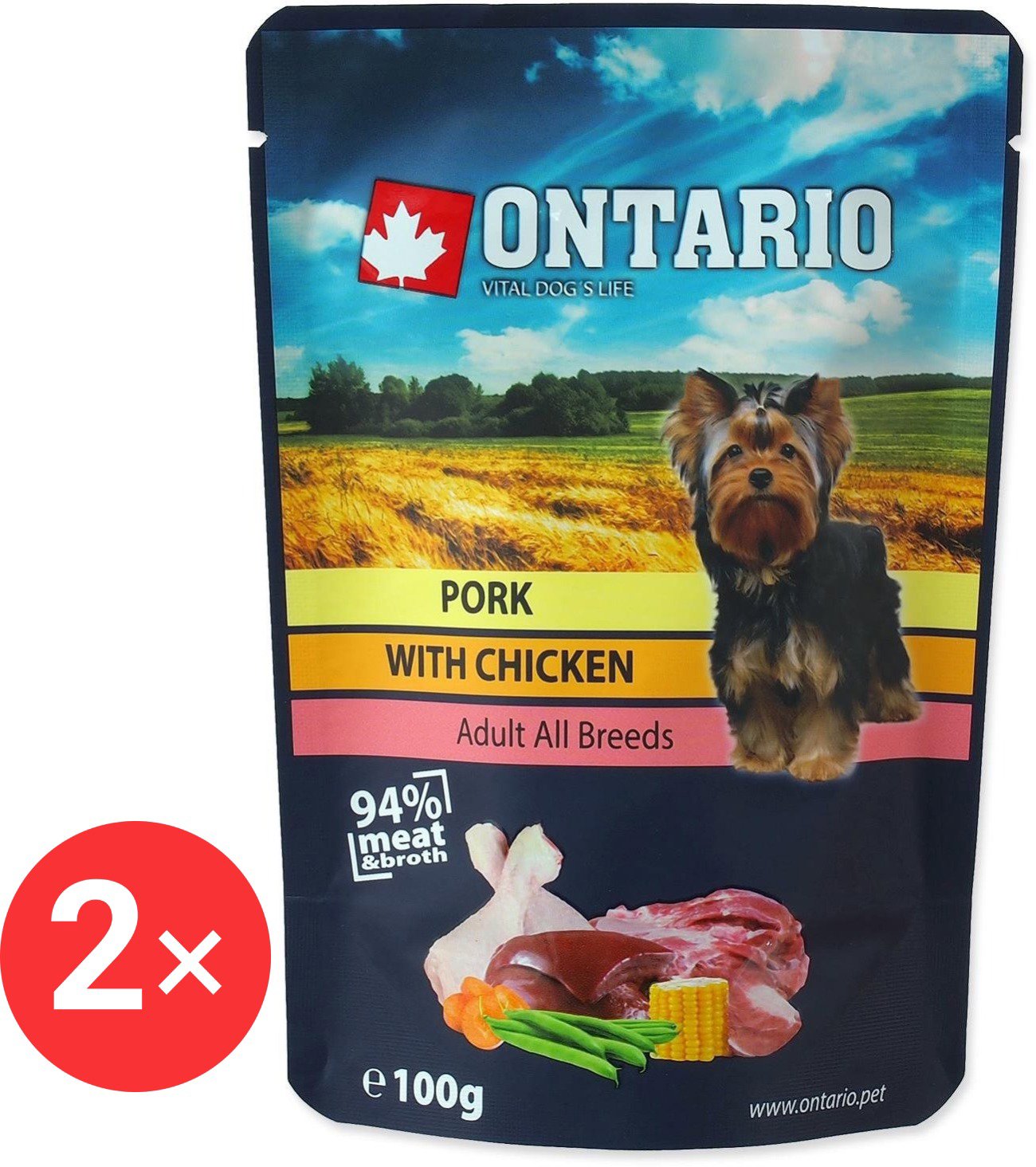 

Ontario Kapsička vepřové s kuřecím ve vývaru 2 × 100 g