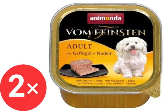 

Animonda paštika pro psy Adult drůbež, těstoviny 2 × 150 g