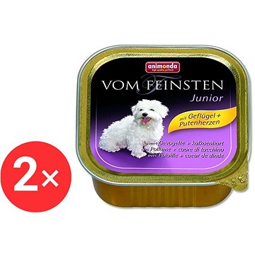 

Animonda paštika pro psy Junior drůbeží, krůtí srdce 2 × 150 g