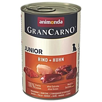 

Grancarno konzerva pro psy Junior hovězí + kuřecí 400 g