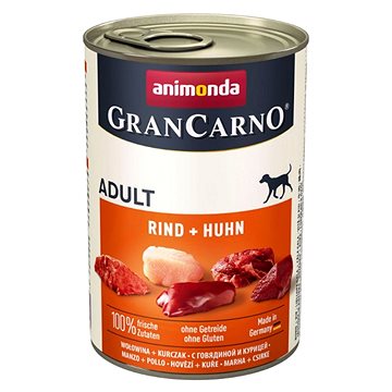 

Grancarno konzerva pro psy Adult hovězí, kuře 400 g