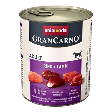 

Grancarno konzerva pro psy Adult hovězí, jehněčí 400 g