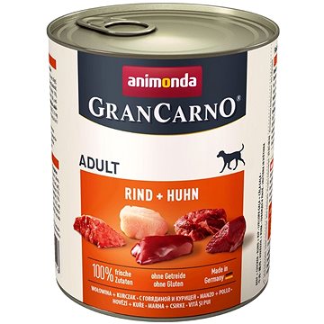 

Grancarno konzerva pro psy Adult hovězí, kuřecí 800 g