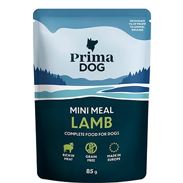 

PrimaDog Mini Meal filety s jehněčím ve šťávě 85 g