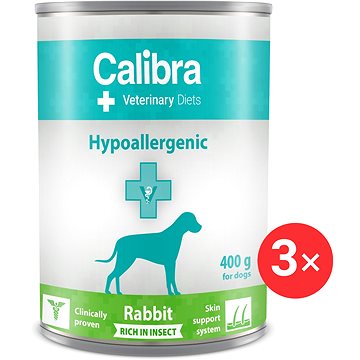 

Calibra VD Dog konz. Hypoallergenic Rabbit & Insect 3 × 400 g